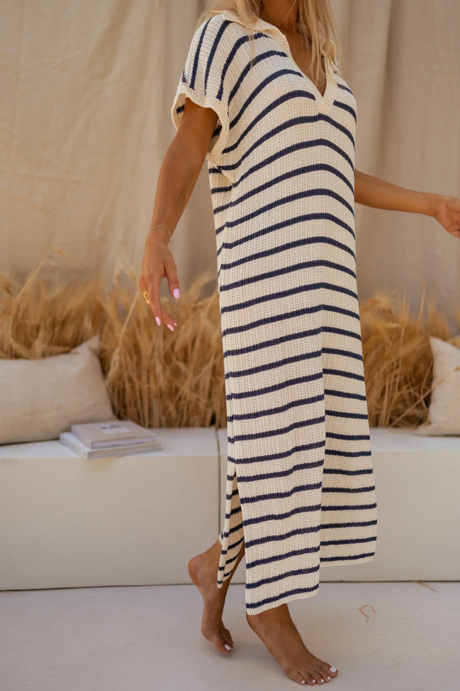 Amelia | Elegantes Gestreiftes Kleid