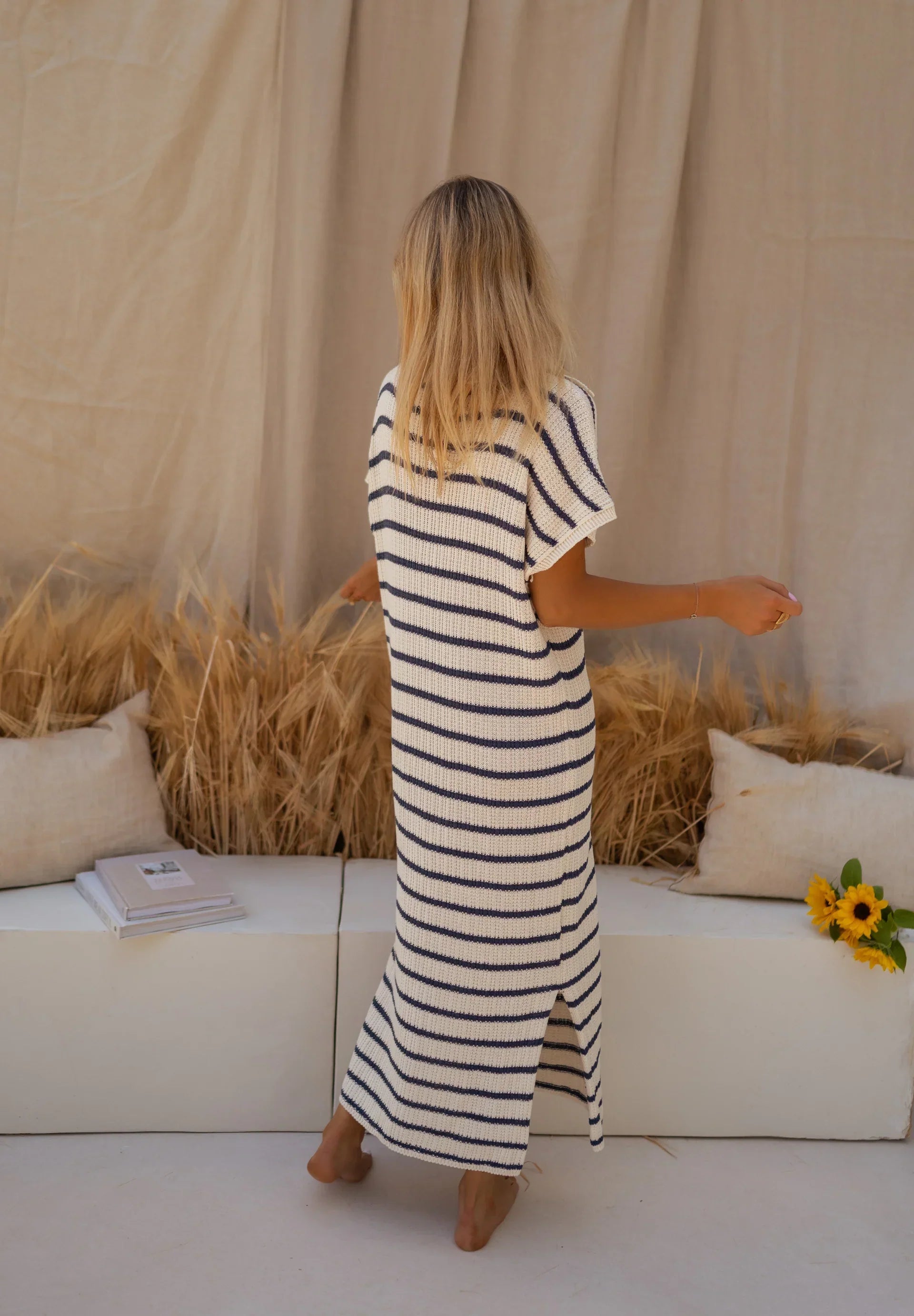 Amelia | Elegantes Gestreiftes Kleid