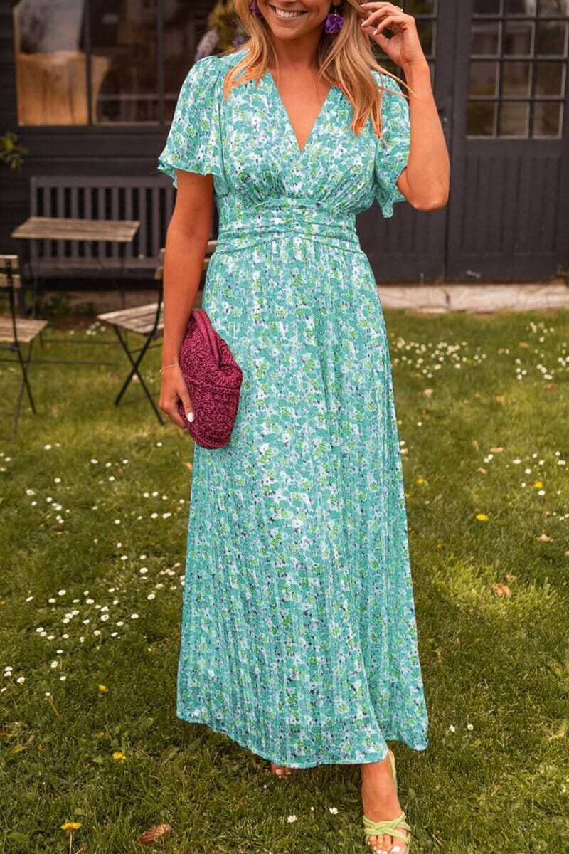 Sandra | Elegantes Maxikleid mit V-Ausschnitt