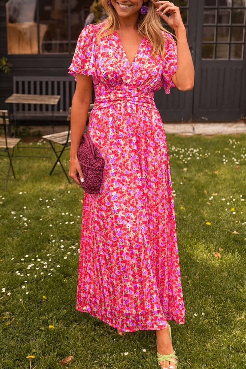 Sandra | Elegantes Maxikleid mit V-Ausschnitt