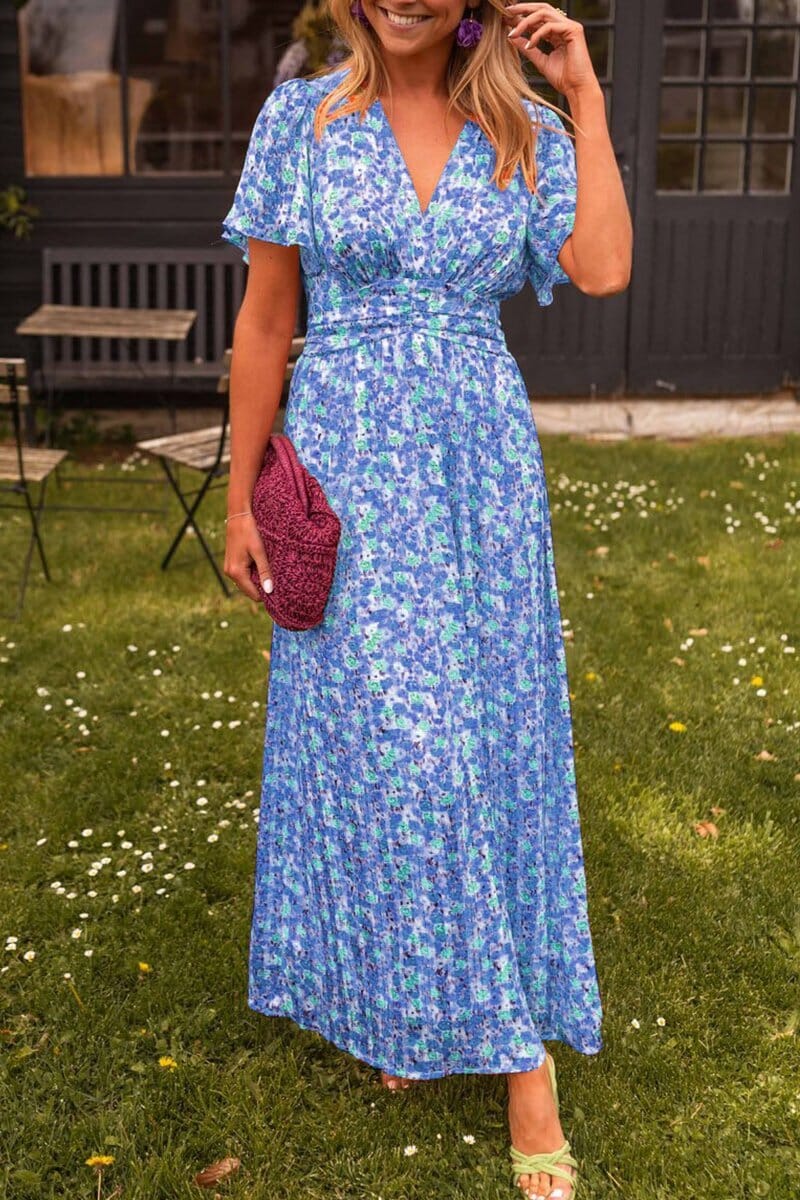 Sandra | Elegantes Maxikleid mit V-Ausschnitt
